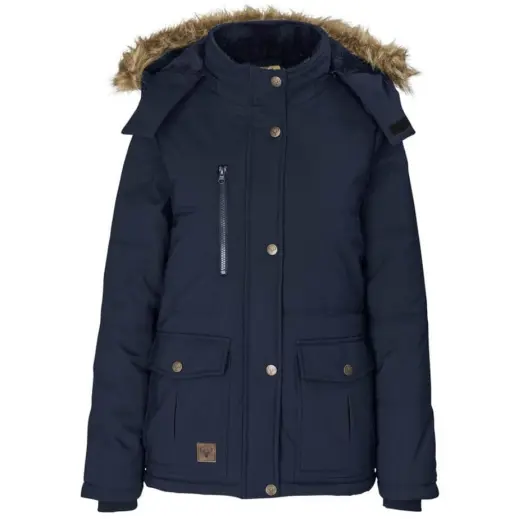 Ladies Cederberg Parka Jacket Navy Front